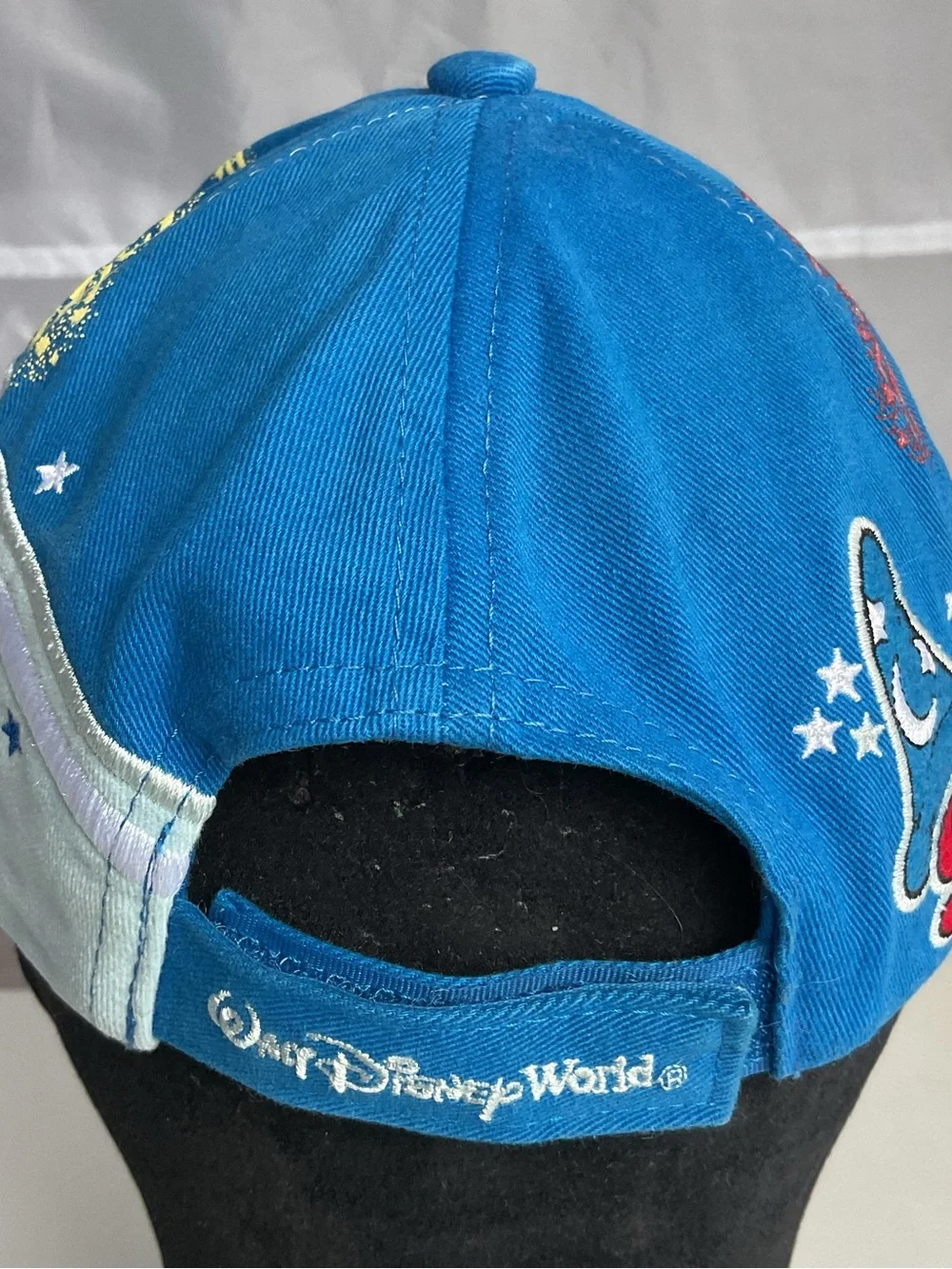Disney Parks Youth Fantasia Mickey Mourse Sorcerers Hook And Loop Strap Hat Cap